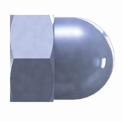 SB Hutmuttern verz 10 mm Paket 50 Stück Stahl, verzinkt, blau passiviert