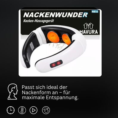 Nackenmassagegerät - Elektrisches Massagegerät für Hals & Schultern