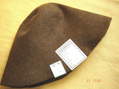 Hutstumpen Wolle Haar Rauhloden reh braun 90 gr Ü 51 cm Rd 86 cm Stu 722