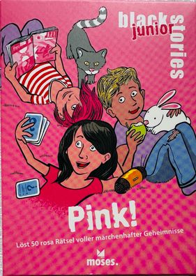 black stories junior Pink! Moses Partyspiel Kartenspiel Ratespiel Rätselspiel