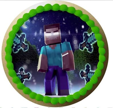 Pixel TNT Quadrat Essbar Zuckermasse Tortenbild Tortenaufleger + 4 Muffin p19