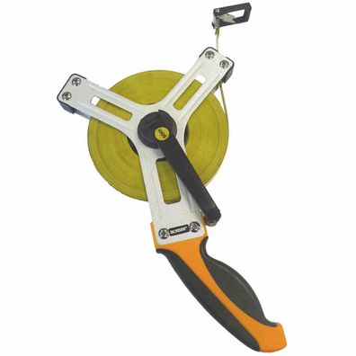 Stahlmaßband 50 m/ 13mm, 2-Komponenten Griffteil