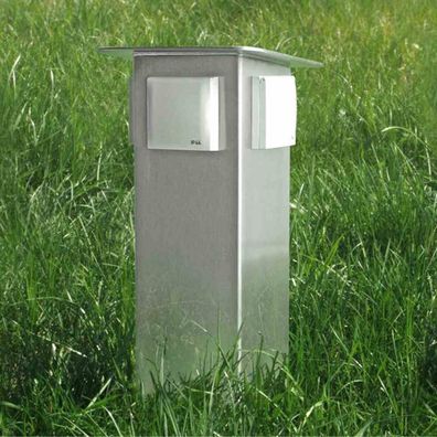 Edelstahl-Steckdosen-Tank IP44 3 Schutzkontaktsteckdosen 230V 50Hz Terrasse NEU