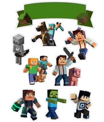 Pixel TNT Quadrat Essbar Tortenaufleger Torte Geburstag Zuckermasse + NAME p20