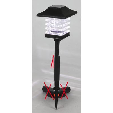 Solar Gartenleuchte LED Lampe Beleuchtung Licht Dekoration Erdspieß Boden Topf