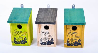 Nisthöhle Holz 12x15x22 wetterfestes Vogelhaus 3 Einflugöffnung Hängen Stellen