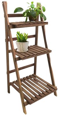 Tannenholz Pflanzentreppe 99cm klappbar Blumenständer Badezimmer Handtuch Regal