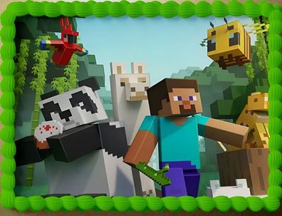Pixel TNT Quadrat Essbar Tortenaufleger Torte Geburstag Zuckermasse + NAME p24