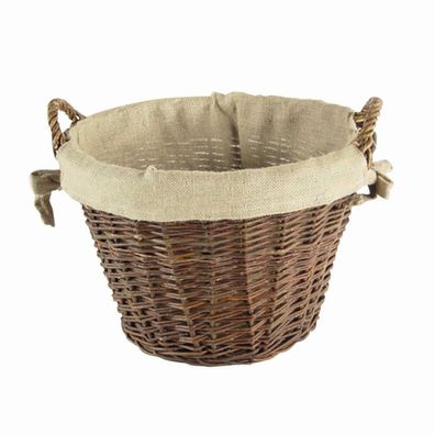 Gartenkorb mit Juteeinlage Ø 45cm, aus Weide