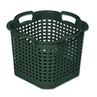 Ernte-Vorratskorb eckig, dreh-stapelbar, grün 40 x 40 x 30 cm max. 25 kg