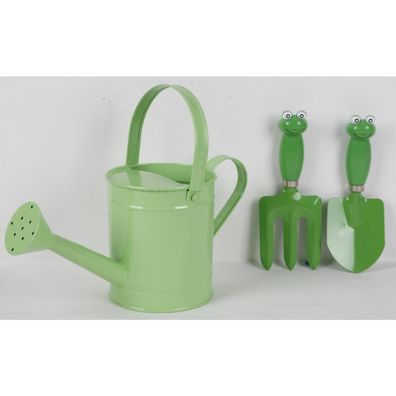 Set 3 Teile Gießkanne Blumenkelle Pflanzengabel Gartenwerkzeuge Kinderspielzeug