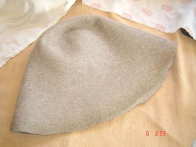 Hutstumpen Stumpen Wolle mit Stichel grau 100gr Ü 50cm Rd 86cm Stu681