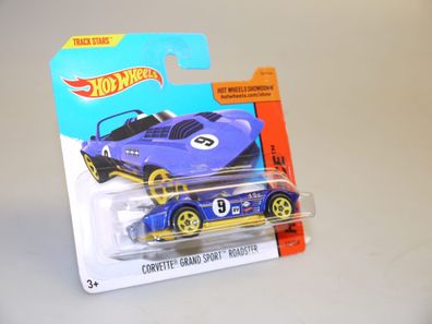 1:64 Hot Wheels CFH-04 Corvette Grand Sport Roadster blau #9, neuw./ovp