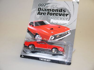 1:64 Hot Wheels 007 CGB73 '71 Mustang rot, neuw./ovp