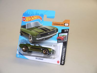 1:64 Hot Wheels GHG06 '69 Camaro grün/schwarz, neuw./ovp