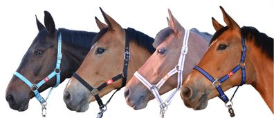 Ambrotii Halfter Nylonhalfter Pferdehalfter verstellbar mit Schnallen Pferd Pony