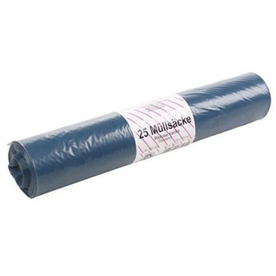 Müllsäcke 25 Stück 120L Blau Abfallsäcke Müllbeutel Abfallbeutel Säcke 70x110cm