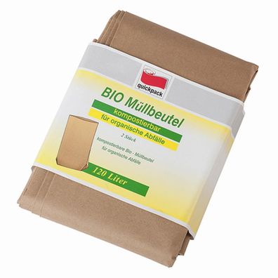 Bio-Müllsäcke braun 120 l, 2 Stück 64 x 18 x 80 cm