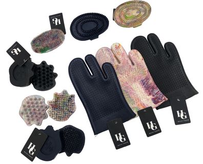 Horse Guard Putzhandschuh Massagebürste Gummistriegel Fellentferner Gummi