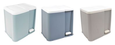 Abfalleimer Duo 20L von Zebra Treteimer Mülleimer Abfallsammler Müllsammler TOP