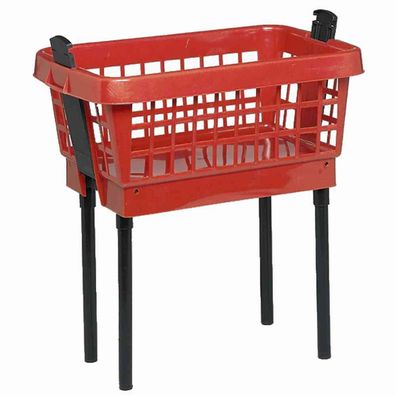 Wäschekorb mit Füßen rot, 65 cm