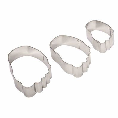 3 Ausstechformen Füße in Geschenkverpackung
