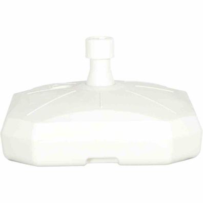 Schirmständer 50 Liter, befüllbar, mit Rolle, weiß Polyethylen-HD, für Schirmstöcke 3