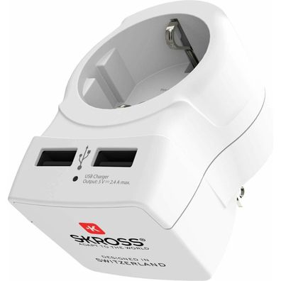 Netzadapter Skross 1500281 USB x 2 Europäisch Vereinigte Staaten von Amerika