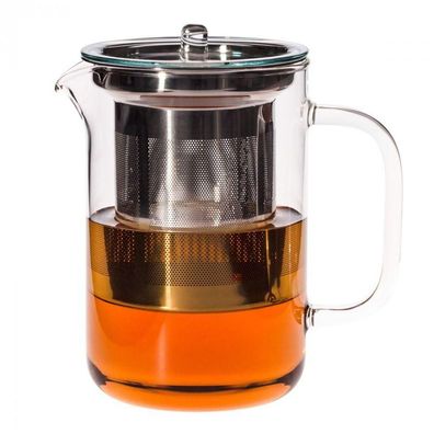 Glasteekanne Pisa mit 600 ml Volumen - incl. Edelstahlfilter