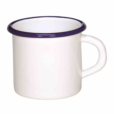 Becher "Husum" weiß 8 cm Emaillegeschirr