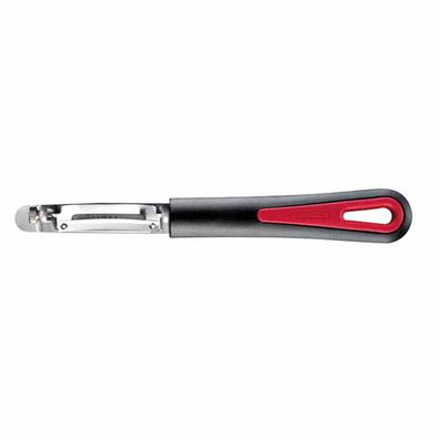 Sparschäler "Pomfix Gallant" 18,5 cm schwarz/rot gebogene Klinge