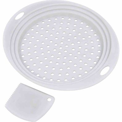 Spätzlebrett mit Schaber weiß aus Kunststoff