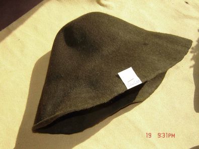 Hutstumpen Capeline Wolle Haar Rauhloden oliv 140 gr Ü 108 cm Rd 92 cm Stu 653