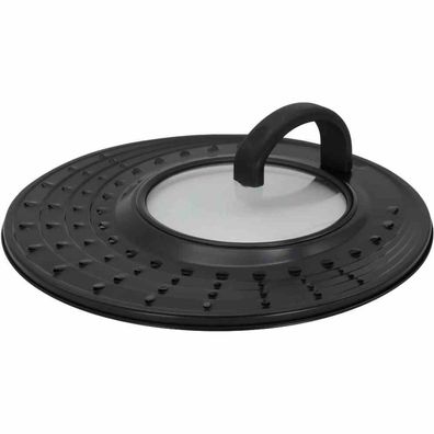 Spritzschutz 31 cm schwarz mit Sichtfenster