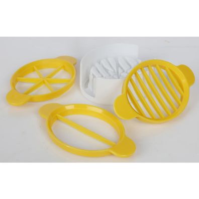 12x Eierschneider 3 in 1 Halbieren Scheiben Schnittblume schneiden Kunststoff