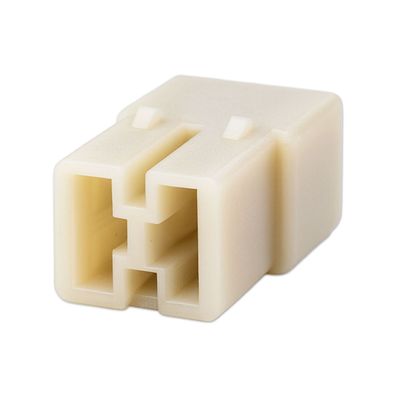 Flachsteckgehäuse | 2x 6,3mm | Weiß