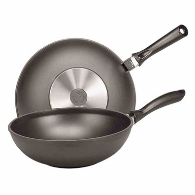 Wok Pfanne 30cm Asia Bratpfanne Kochen Küchenhelfer Braten Mittag Kochutensilien
