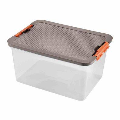 Systembox 38 l, 52 x 37 x 27 cm Deckel in Rattanoptik farbig sortiert