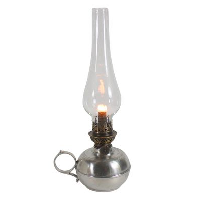 Petroleumlampe LUCE aus Zinn mit 8´´´ Rundbrenner antik, Höhe 33,5 cm, made in Italy