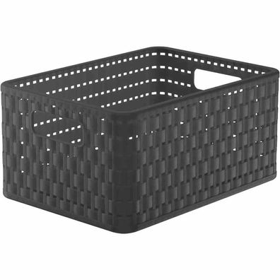 Aufbewahrungskorb "Country" 11L anthrazit 32,8x23,8x16cm Regalkorb Spielzeugbox