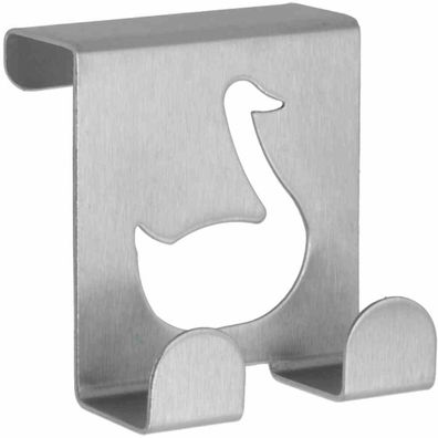 Türdoppelhaken Dekor Edelstahl