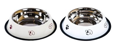 Großer Edelstahl Fressnapf 2 Liter Futternapf Trinknapf Hundenapf Wassernapf