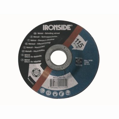 Schruppscheibe für Metall 115/6mm gekröpft, Bohrung 22 mm