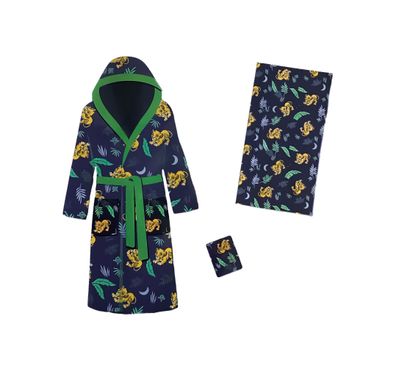 Disney König der Löwen Badeset – Flauschiger Bademantel mit Handtuch & Waschlappen