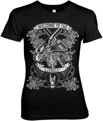 Guns &amp; Roses Welcome To The Jungle Girly Tee Damen T-Shirt Black