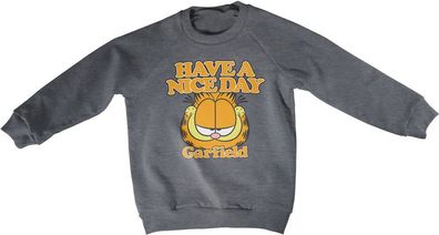 Garfield Have A Nice Day Kids Sweatshirt Kinder Dark-Heather