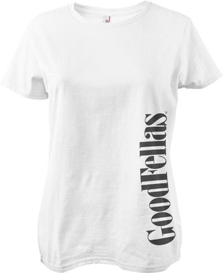Goodfellas Vertical Logo Girly Tee Damen T-Shirt White