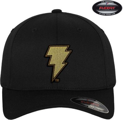 Black Adam Lightning Patch Flexfit Cap Black
