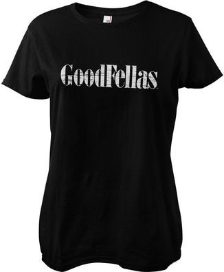 Goodfellas Cracked Logo Girly Tee Damen T-Shirt Black