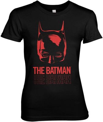 Batman Layered Logo Girly Tee Damen T-Shirt Black